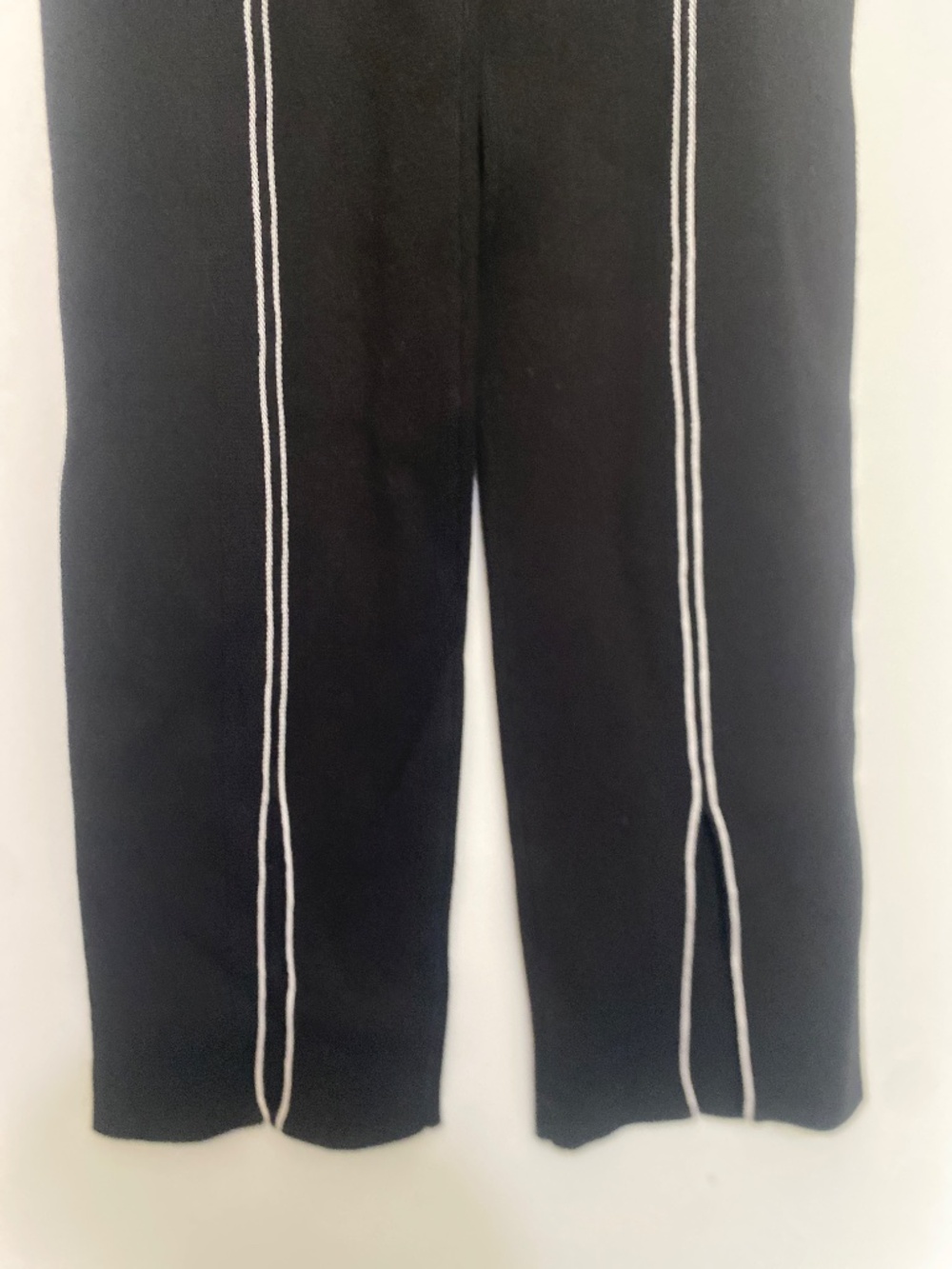 Zara S Front-Line Knit Slit Pants. - Picture 7 of 13